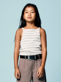 NAME IT Strik Top Helga Chateau Gray