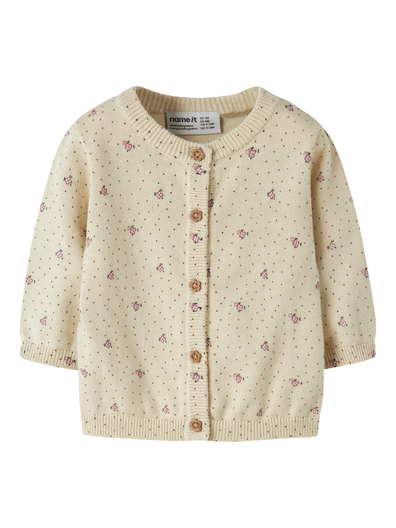 NAME IT Strik Cardigan Hide Almond Milk