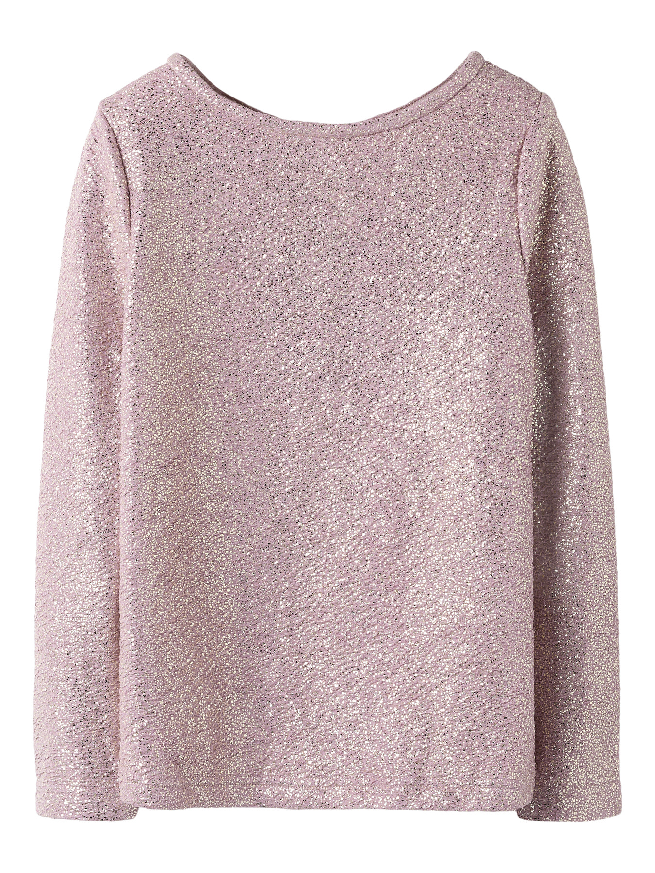 Name It Glitterbluse Mauve Mist Med Sløjfe - Str. 6y 116cm