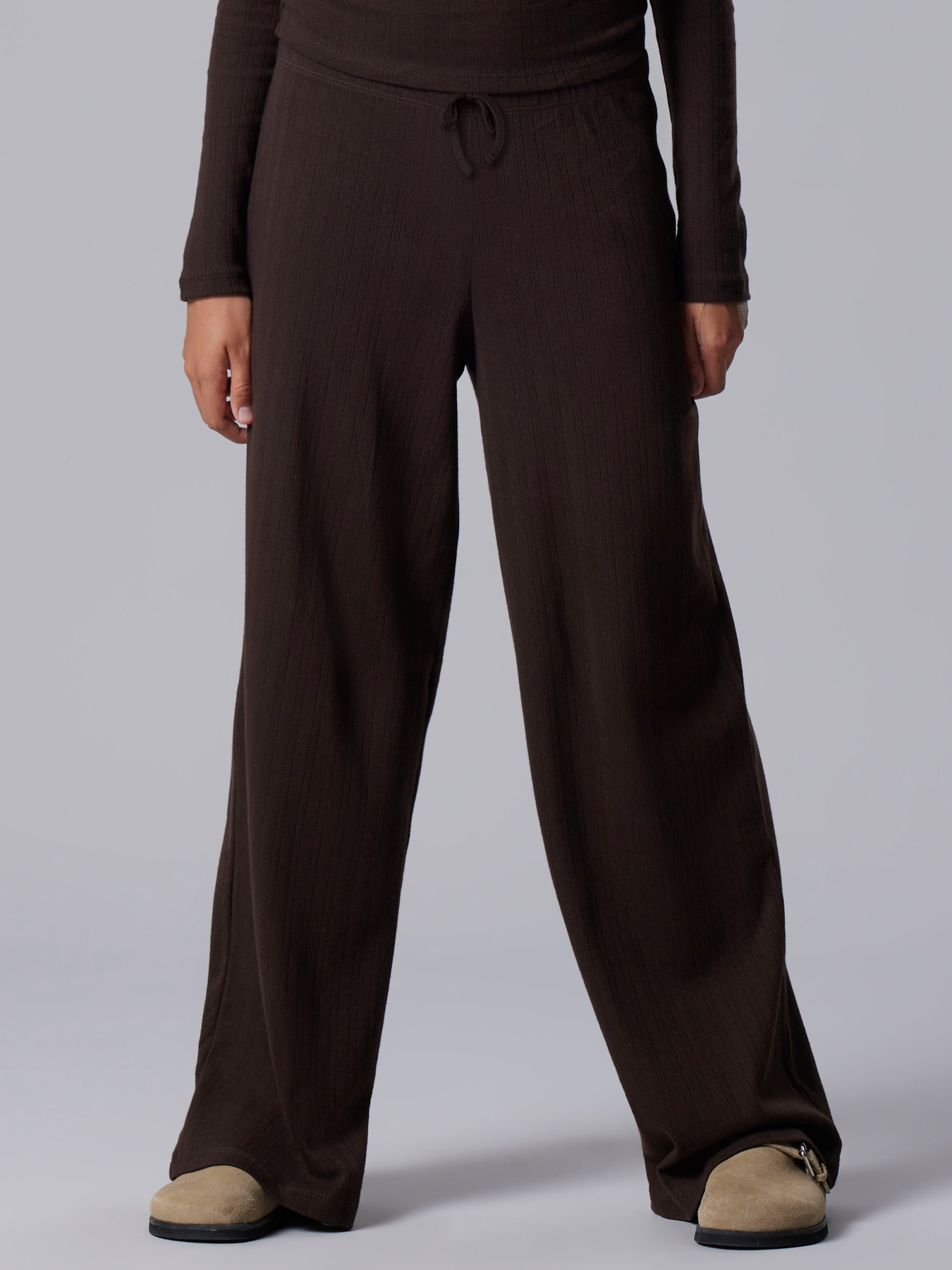 LMTD Wide Bukser Leedle Black Coffee