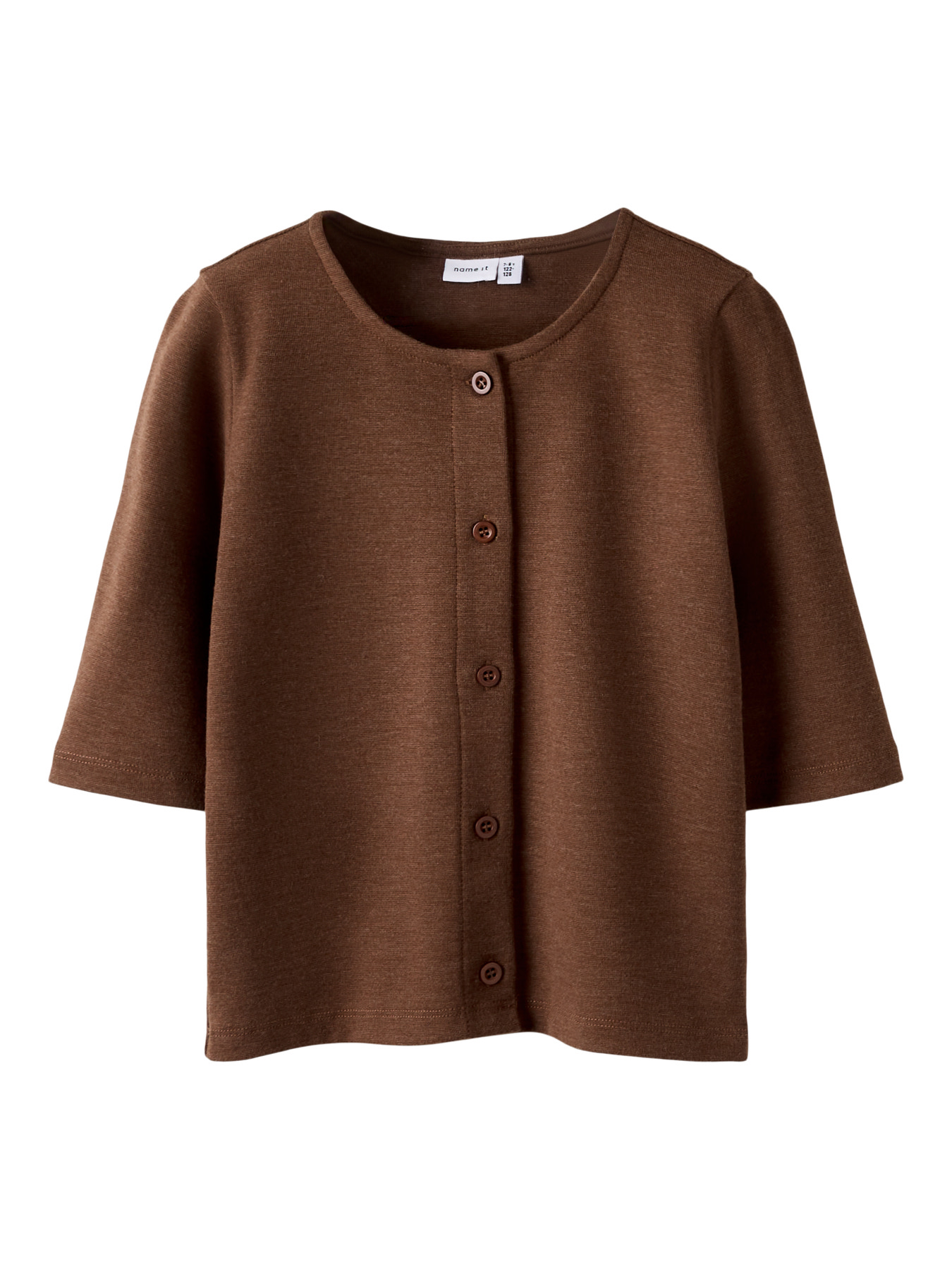 NAME IT Kortærmet Cardigan Linissi Cappuccino