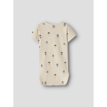 NAME IT Kortærmet Body Jerome Almond Milk