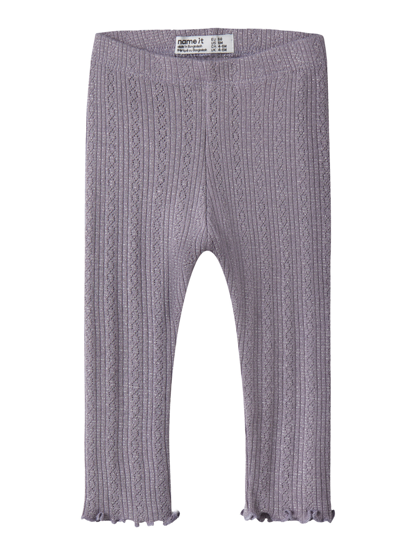 NAME IT Leggings Blitta Lavender Gray Melange