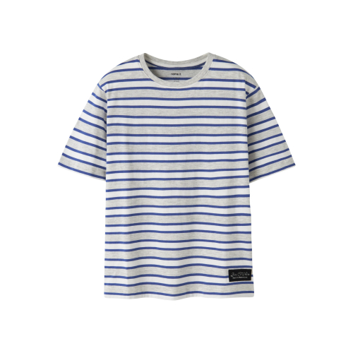 Name It T-shirt - NkmKristian - Light Grey Melange/Deep Ultramar