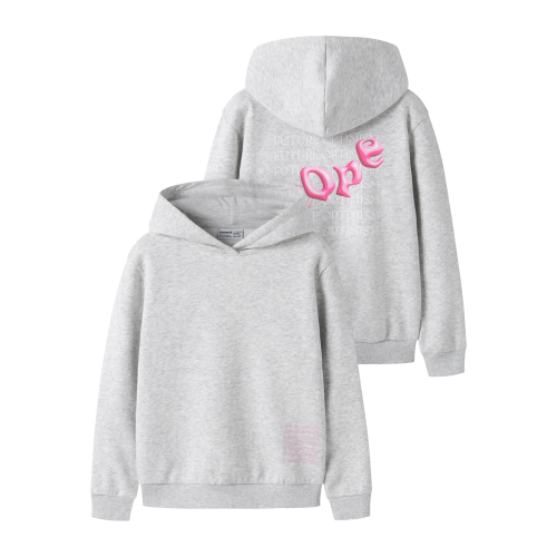 Name It Hættetrøje - NkfNikolisa - Light Grey Melange
