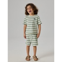 NAME IT Shorts Voby Pale Aqua Garden Topiary