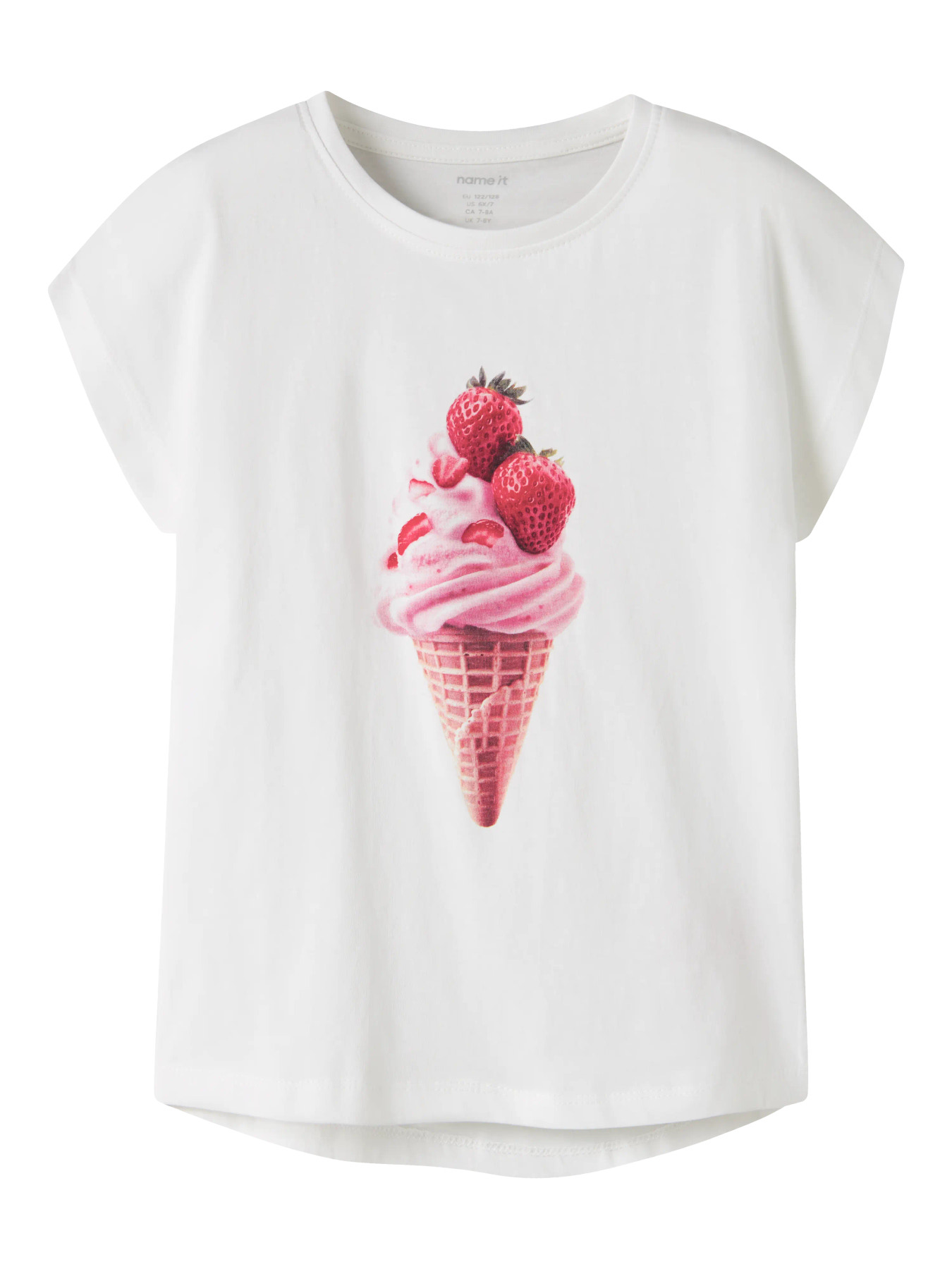 Name It T-shirt - NkfVotia - Bright White/Ice Cream