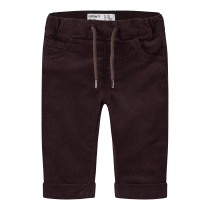 NAME IT Fløjls Bukser Ben Chocolate Plum