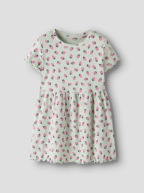 NAME IT Kjole Vemma Pale Aqua Strawberries