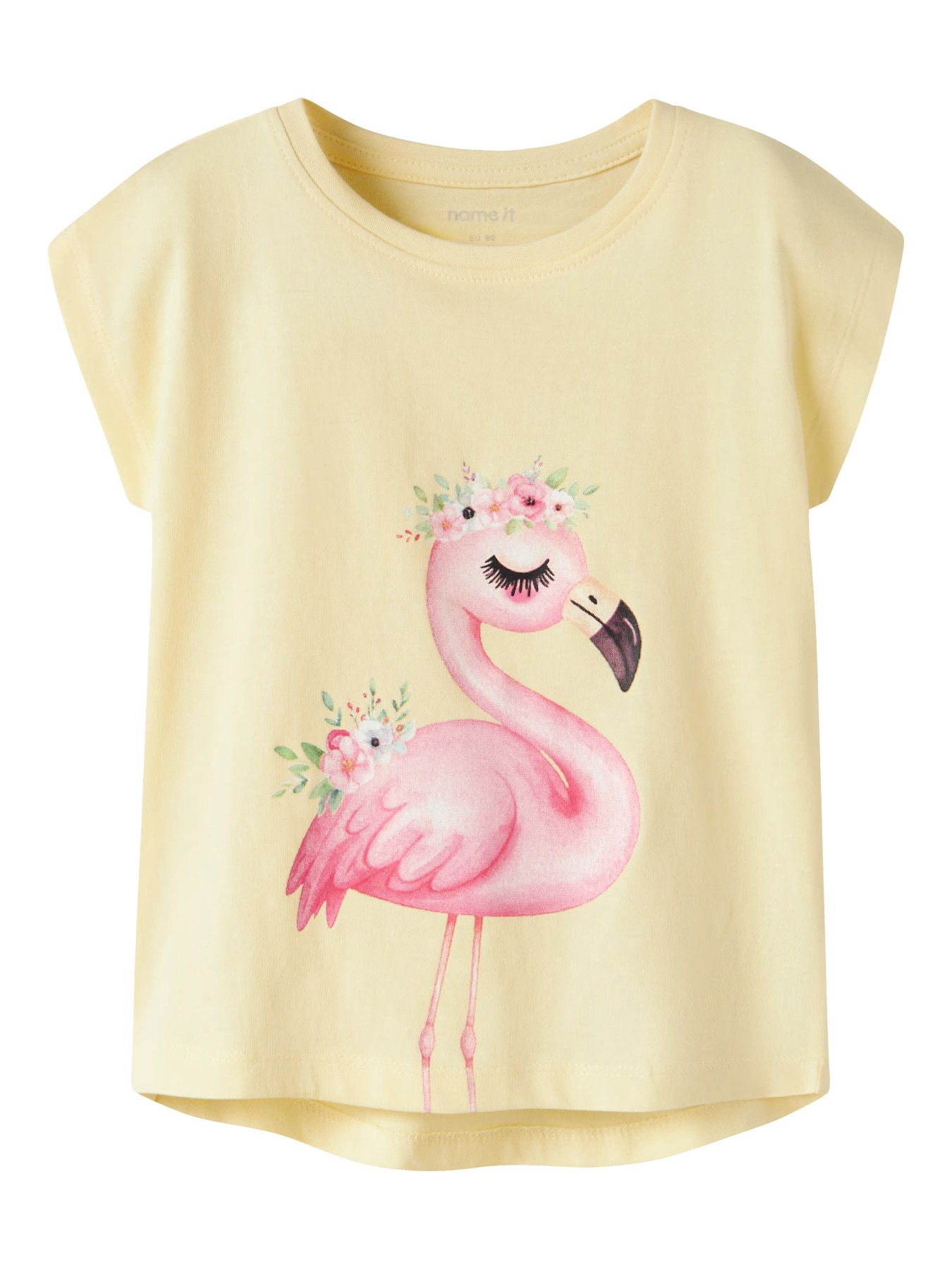 Name It T-shirt - NmfVotia - Double Cream/Flamingo