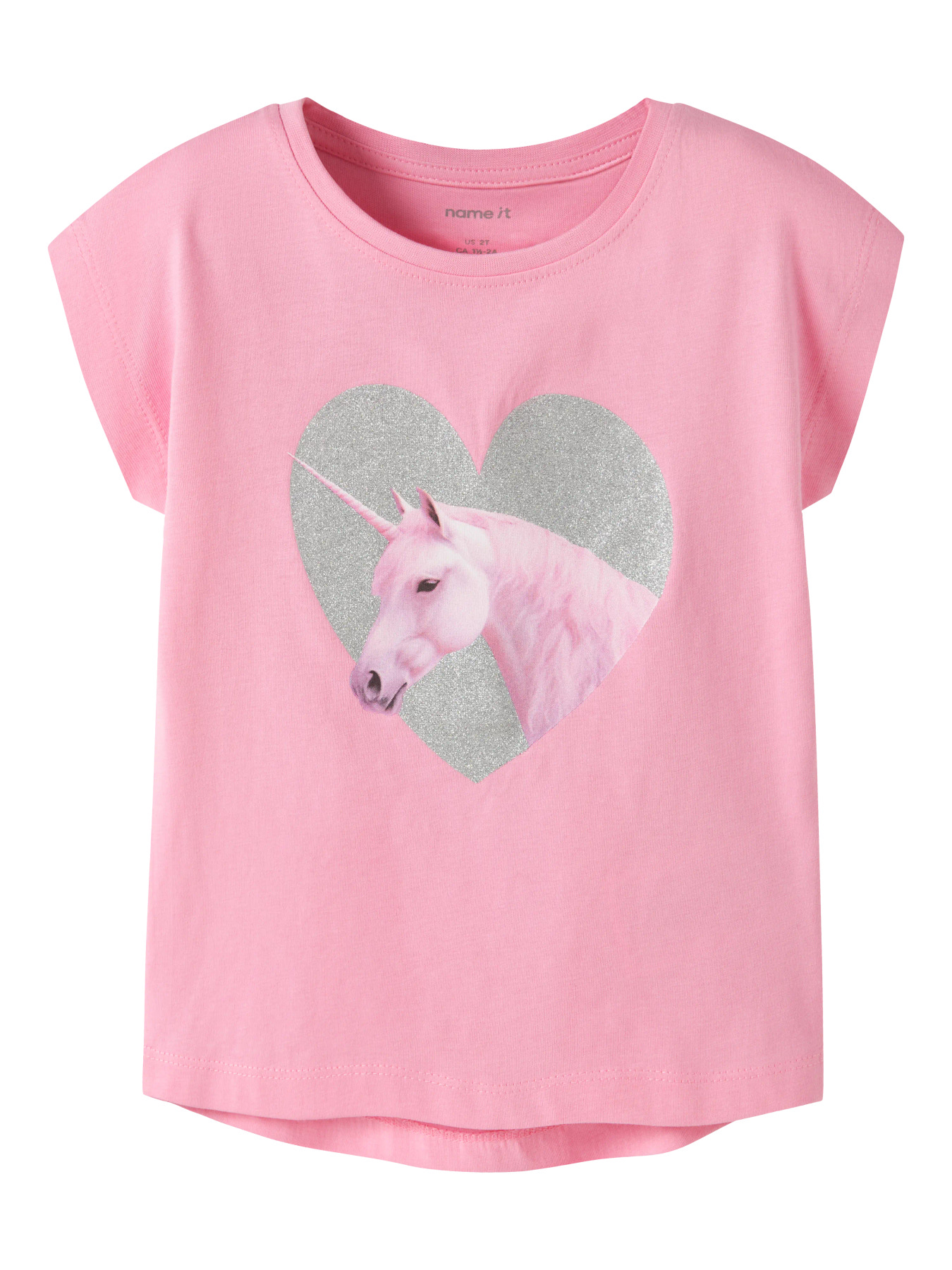 Name It T-shirt - NmfVotia - Pink Drink/Glitter Unicorn