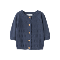 NAME IT Strik Cardigan Kop Vintage Indigo