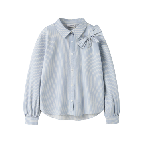 Name It Skjorte - NkfKamesa - Subdued Blue/Antique White