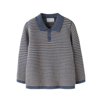 NAME IT Polo Strik Ketan Vintage Indigo Sesame