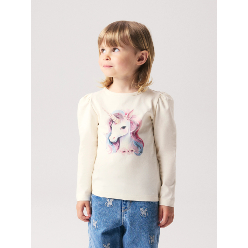 Name It Bluse - NmfKimia - Antique White/Lotus