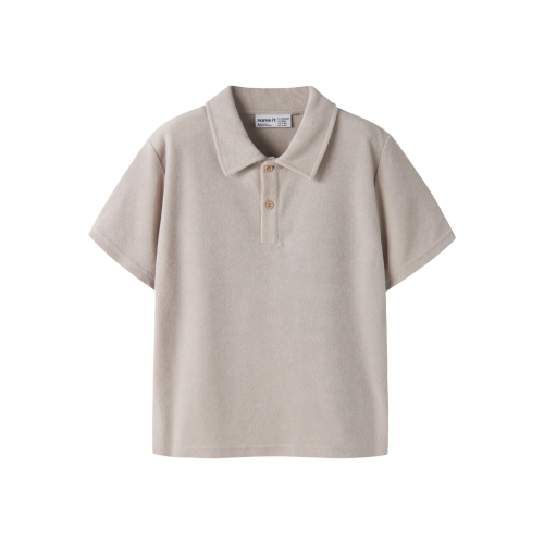 NAME IT T-shirt Finti Terry Polo Chateau Gray