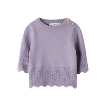 NAME IT Strik Bluse Brit Lavender Gray