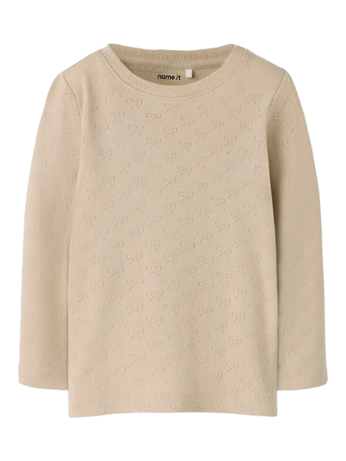NAME IT Sif - Bluse med hulmønster - Grå