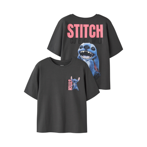 Name It Stitch Jynin - T-shirt - Grå/Sort - 128