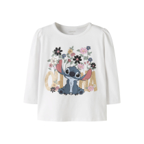 NAME IT Bluse Jina Stitch Bright White