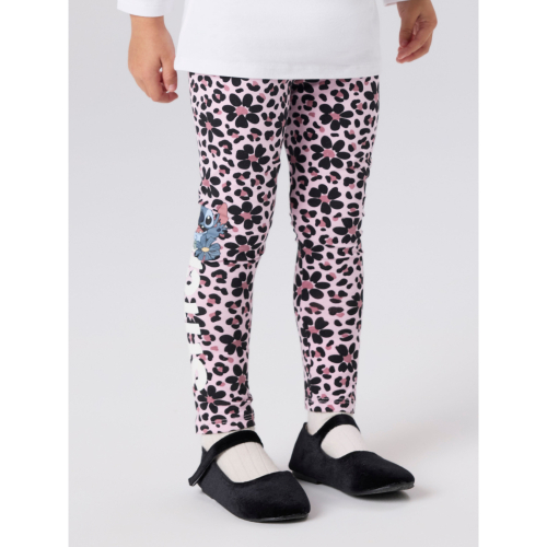 Name It Jinda Stitch Pirouette - Børne Leggings - Pink/Sort - 92
