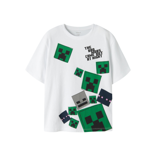 Name It Julio Minecraft - Børn T-shirt - Hvid - 134