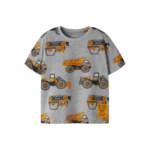 Name It T-shirt - Tonka - NmmJimmy - Gråmeleret m. Print