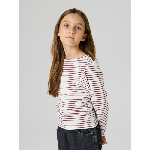 NAME IT Bluse Silke Burgundy Cloud Dancer billede