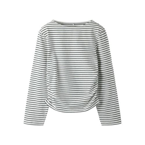 NAME IT Bluse Silke Black Cloud Dancer