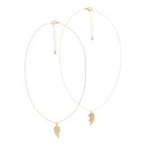 NAME IT 2-Pak Friends Halskæde Gold Colour