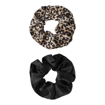 NAME IT 2-Pak Scrunchie Leo Semolina W. Black