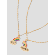 NAME IT 2-Pak Halskæde Friends Gold Colour