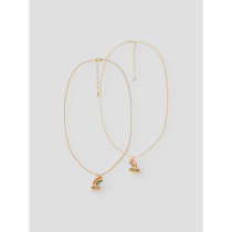 NAME IT 2-Pak Halskæde Friends Gold Colour