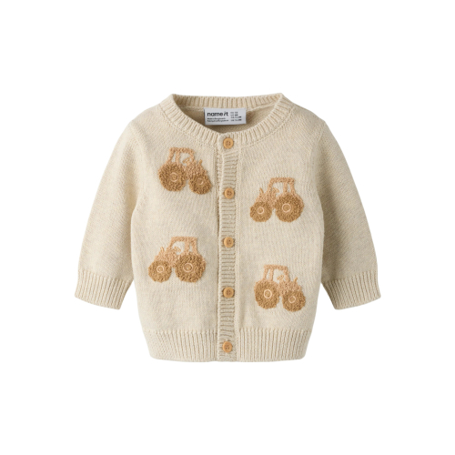 NAME IT Strik Cardigan London Peyote Melange