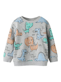 NAME IT Sweatshirt Sikko Alle Over Print Grey Melange