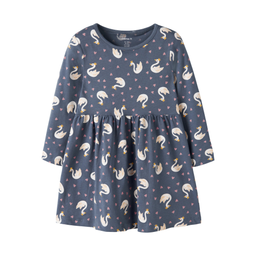 Name It Kjole - NmfVilisa - Vintage Indigo/Swan Princess