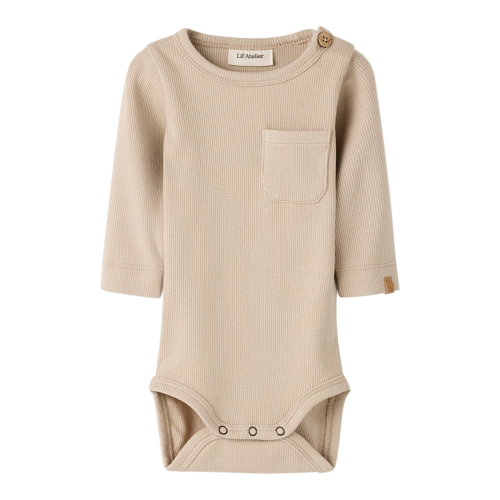 Lil' Atelier Body l/æ - Rib - NbmLago - Slim - Oxford Tan
