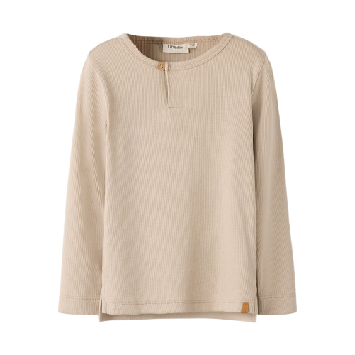 Lil' Atelier Bluse - Rib - NmmLago - Slim - Oxford Tan