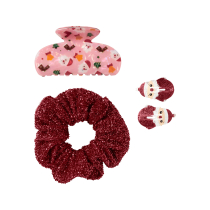 NAME IT 3-Pak Hår Accessories Richristmas Red Dahlia
