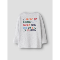 NAME IT Bluse Lane Light Grey Melange