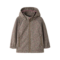 NAME IT Softshell Jakke Alfa08 Brown Lentil Flower Field