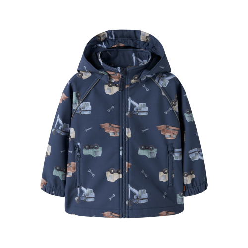 Name It Softshelljakke m. Fleece - NmmAlfa08 - Oceana/Constructi