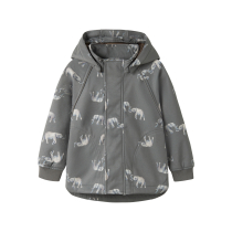 NAME IT Softshell Jakke Alfa08 Quiet Shade Elephant
