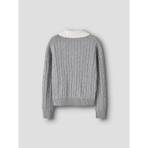 NAME IT Polo Striktrøje Nessa Grey Melange