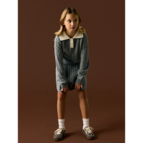 NAME IT Polo Striktrøje Nessa Grey Melange