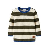 NAME IT Striktrøje Nereus Olive Night