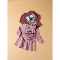  NAME IT Sweat Kjole Ansa Stitch Lilas