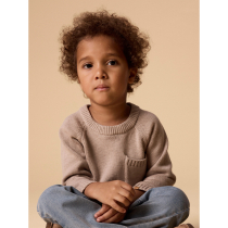 LIL ATELIER Striktrøje Fogon Oxford Tan