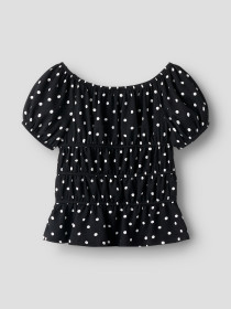 NAME IT Prikket Top Rachel Black Dots 