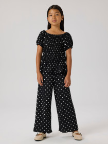 NAME IT Prikket Top Rachel Black Dots 